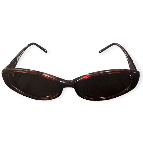 Brighton Made In The Shade Sunglasses Oval Brown Handmade w/ Case Vintage main image 5